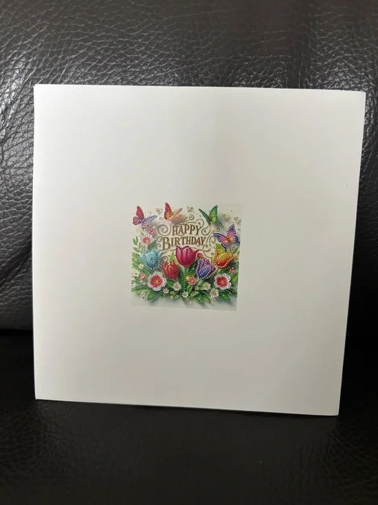 1 Handcrafted Rhinestone Embellished Floral Birthday Card - pick 1 - Picture 10 of 11